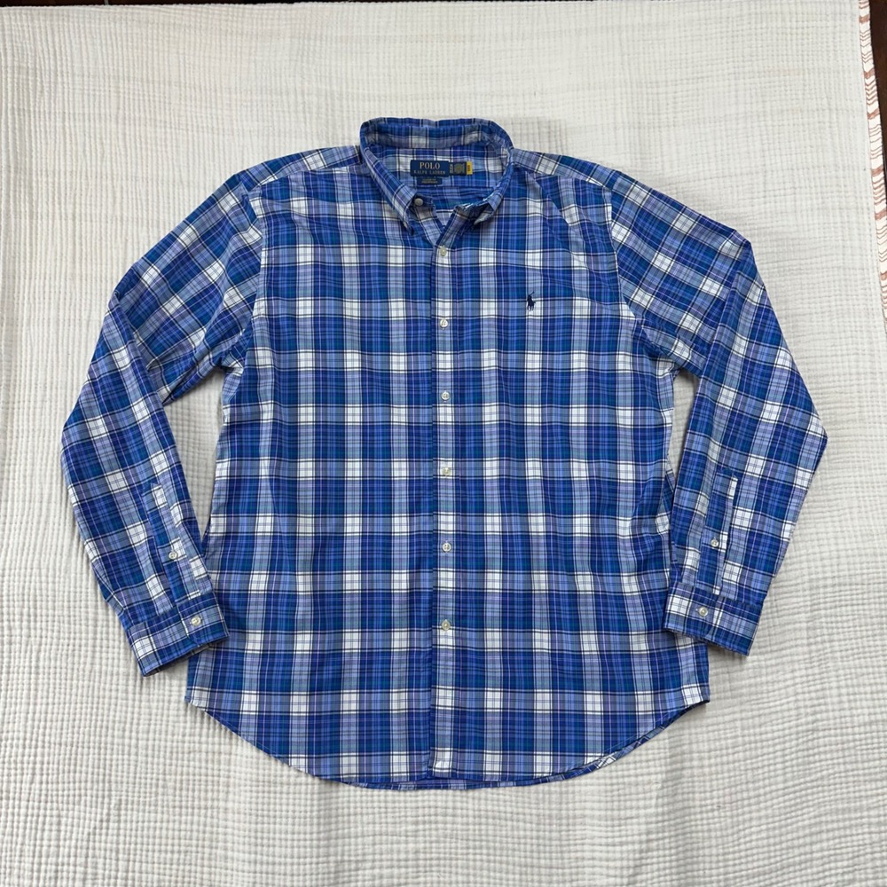 Polo Ralph Lauren Classic Fit Checked Performance Shirt stretch twill XL